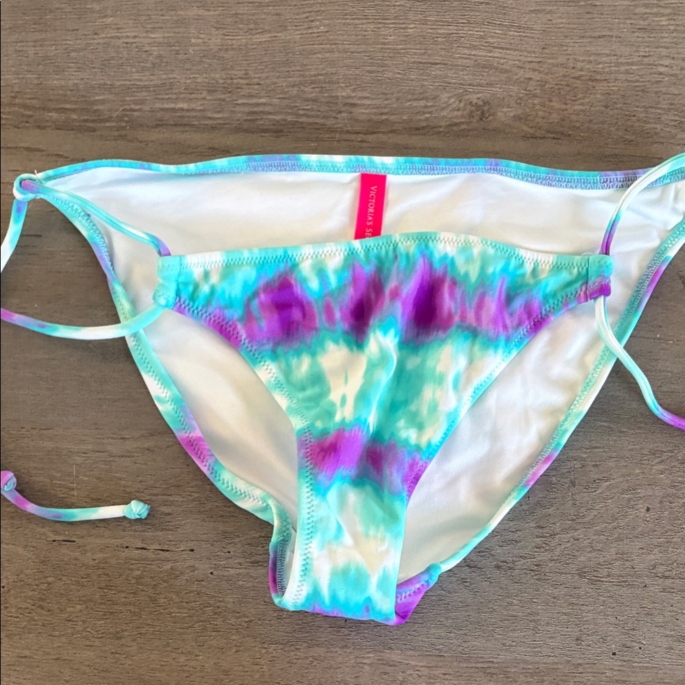 Victoria's Secret Aqua and Violet Tie-Dye Bikini Bottom